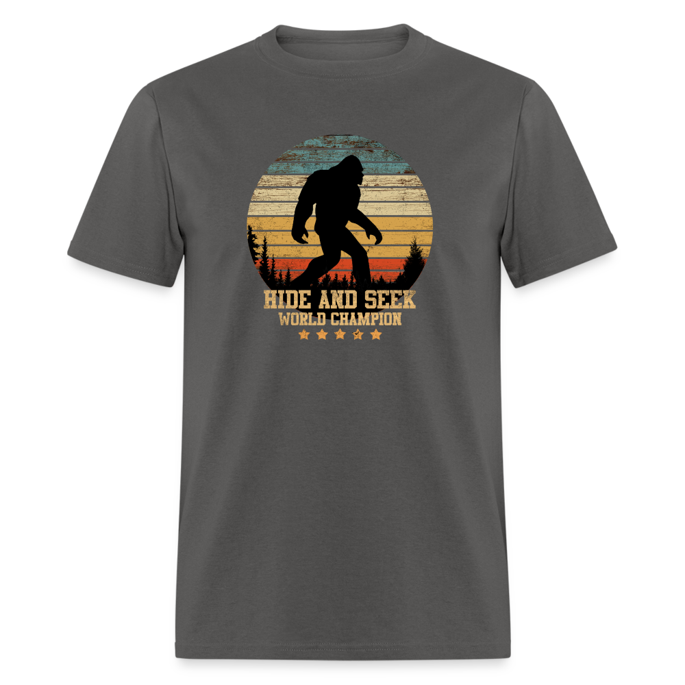 Bigfoot - Hide and Seek Champion Unisex Classic T-Shirt - charcoal