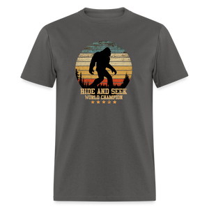 Bigfoot - Hide and Seek Champion Unisex Classic T-Shirt - charcoal