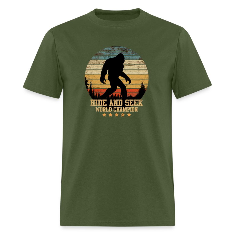 Bigfoot - Hide and Seek Champion Unisex Classic T-Shirt - military green