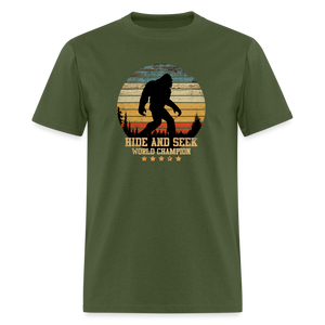 Bigfoot - Hide and Seek Champion Unisex Classic T-Shirt - military green