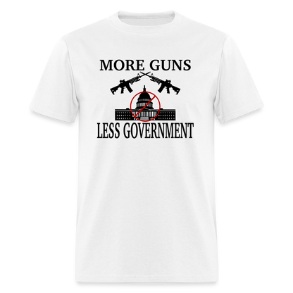 More guns, less government Unisex Classic T-Shirt - white