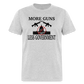 More guns, less government Unisex Classic T-Shirt - heather gray