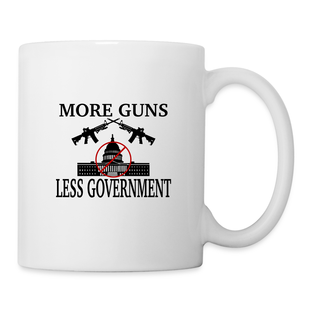 More guns, less government Coffee/Tea Mug - white