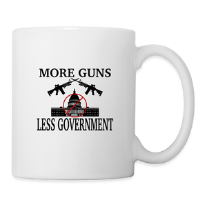 More guns, less government Coffee/Tea Mug - white