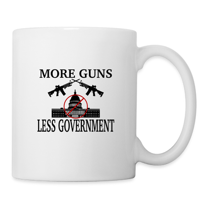 More guns, less government Coffee/Tea Mug - white