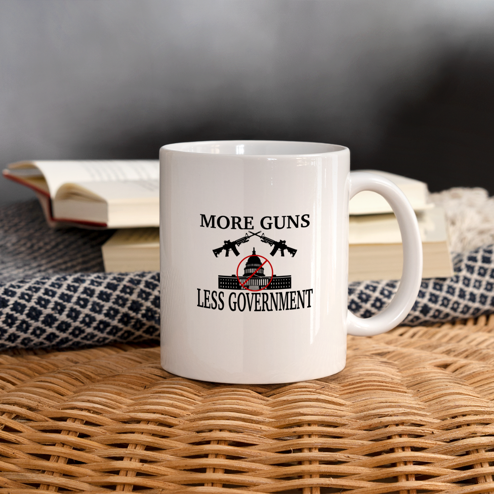 More guns, less government Coffee/Tea Mug - white