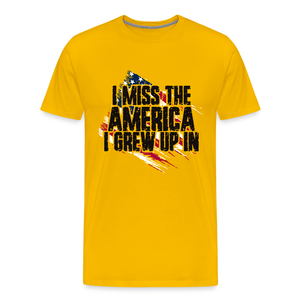 I Miss The America I Grew Up In Men's Premium T-Shirt - sun yellow