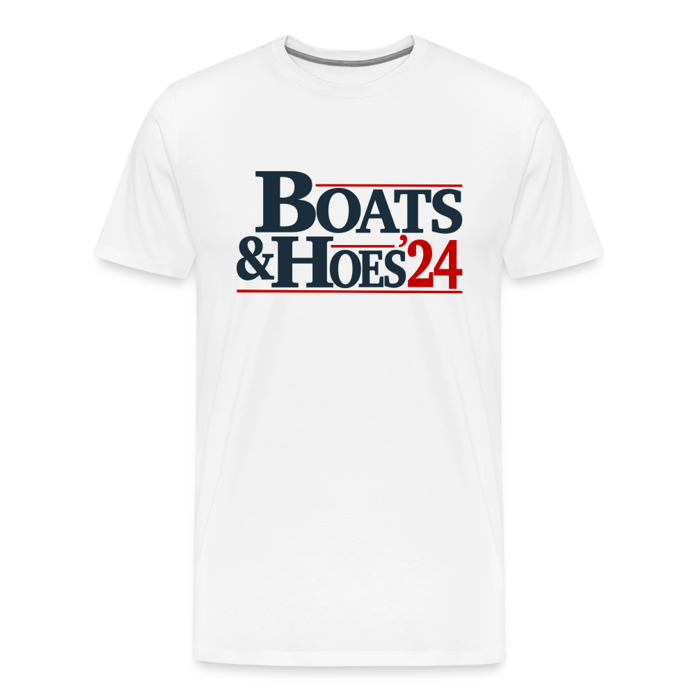 Boats & Hoes 24 Men's Premium T-Shirt - white