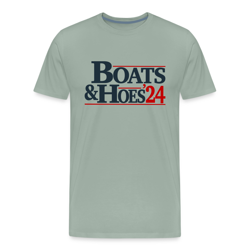 Boats & Hoes 24 Men's Premium T-Shirt - steel green