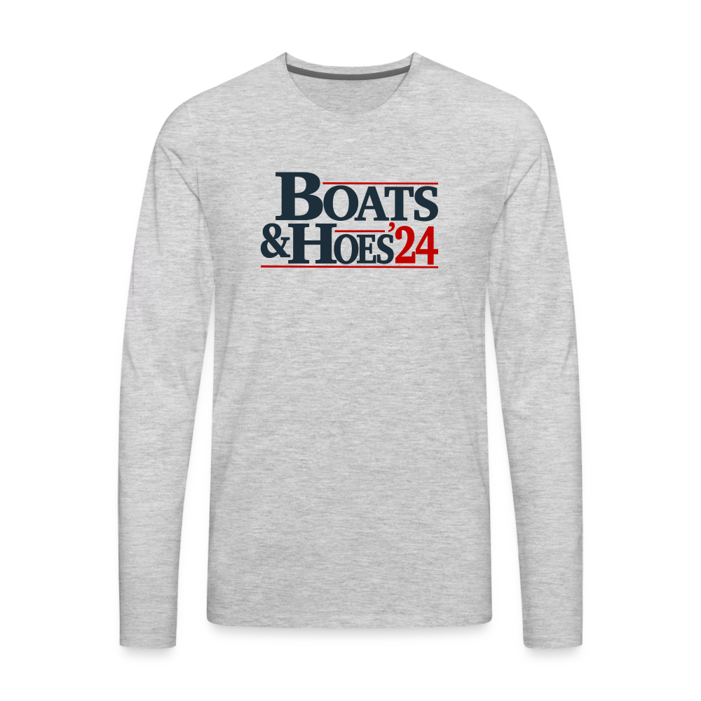 Boats & Hoes 24 Men's Premium Long Sleeve T-Shirt - heather gray