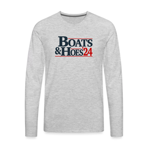 Boats & Hoes 24 Men's Premium Long Sleeve T-Shirt - heather gray