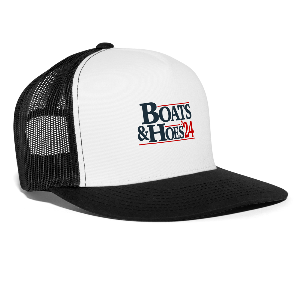 Boats & Hoes 24 Trucker Cap - white/black