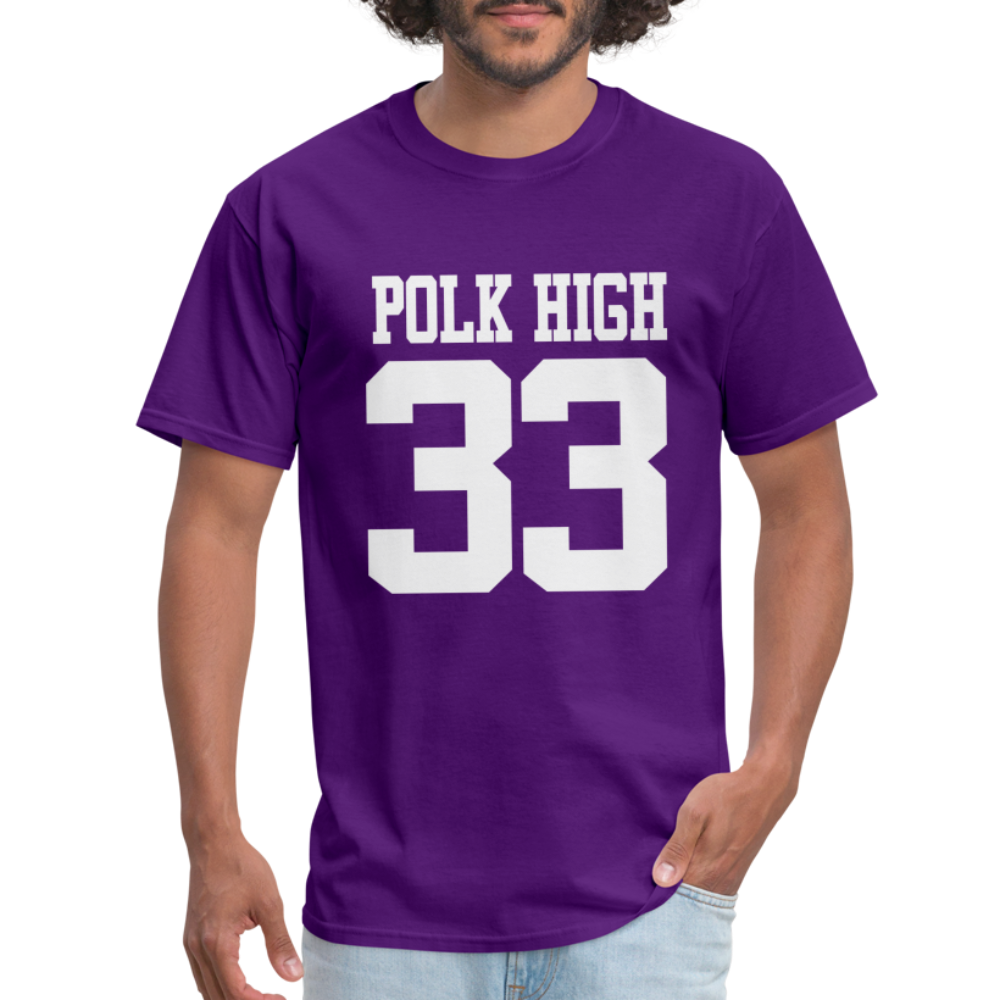 Polk High Front Print and (Back Print) Unisex Classic T-Shirt - purple