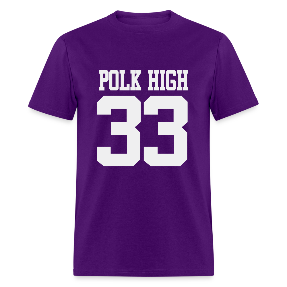 Polk High Front Print and (Back Print) Unisex Classic T-Shirt - purple