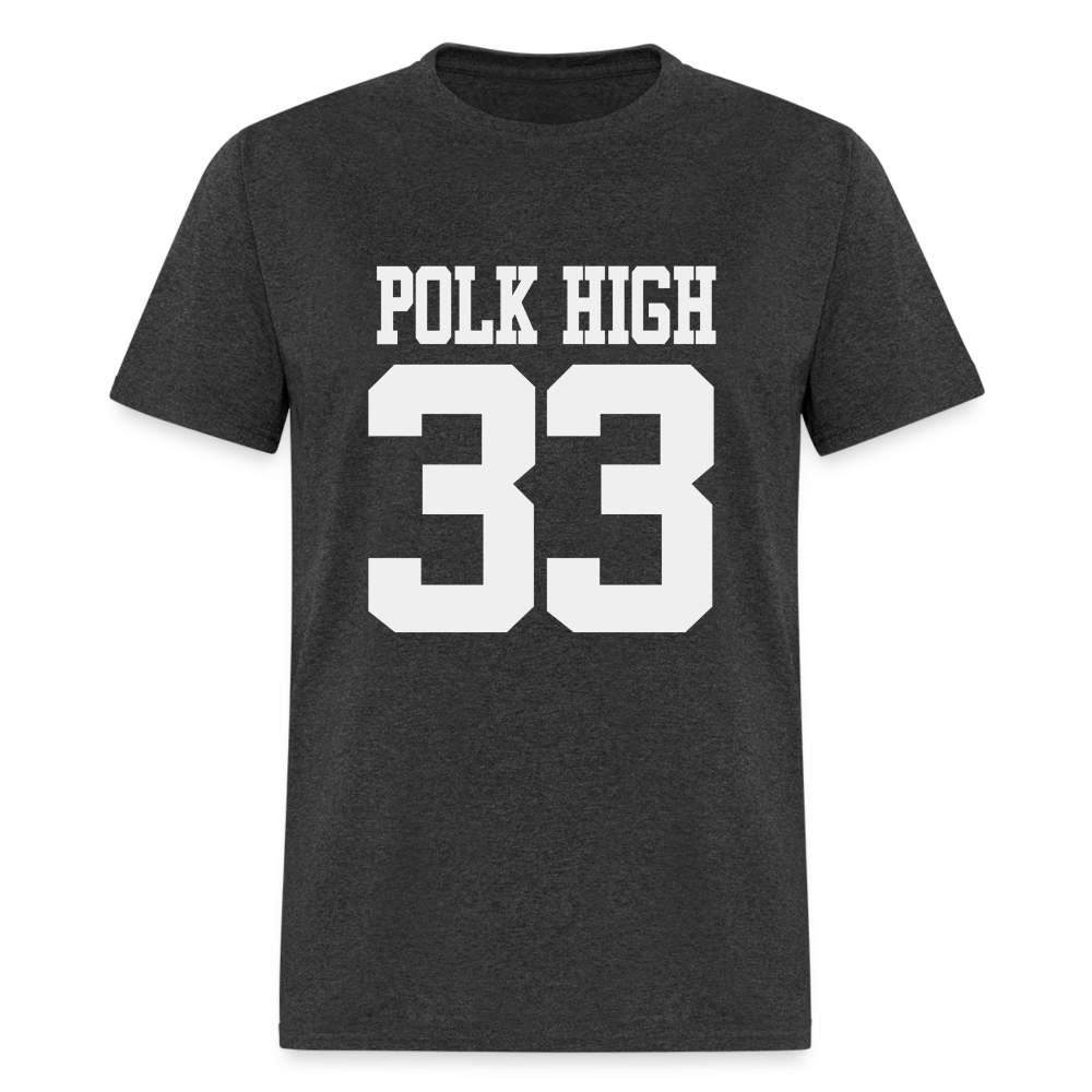 Polk High Front Print and (Back Print) Unisex Classic T-Shirt - heather black