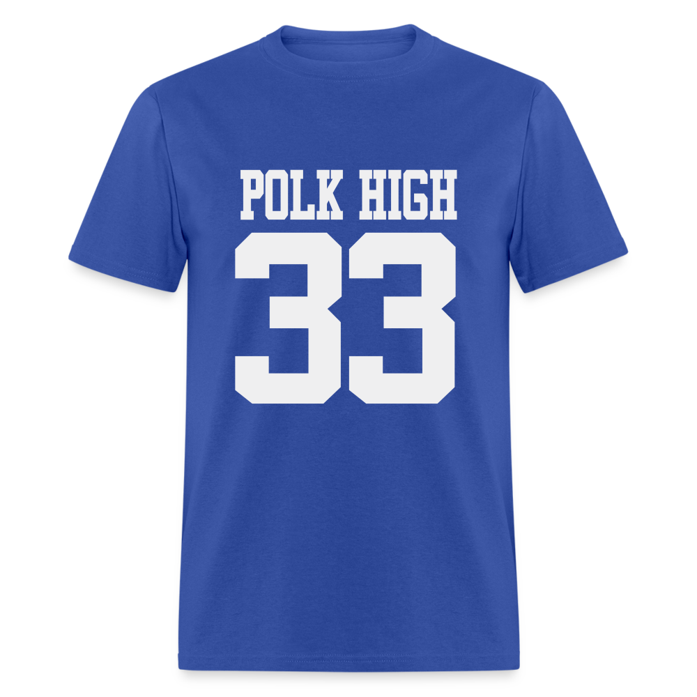 Polk High Front Print and (Back Print) Unisex Classic T-Shirt - royal blue