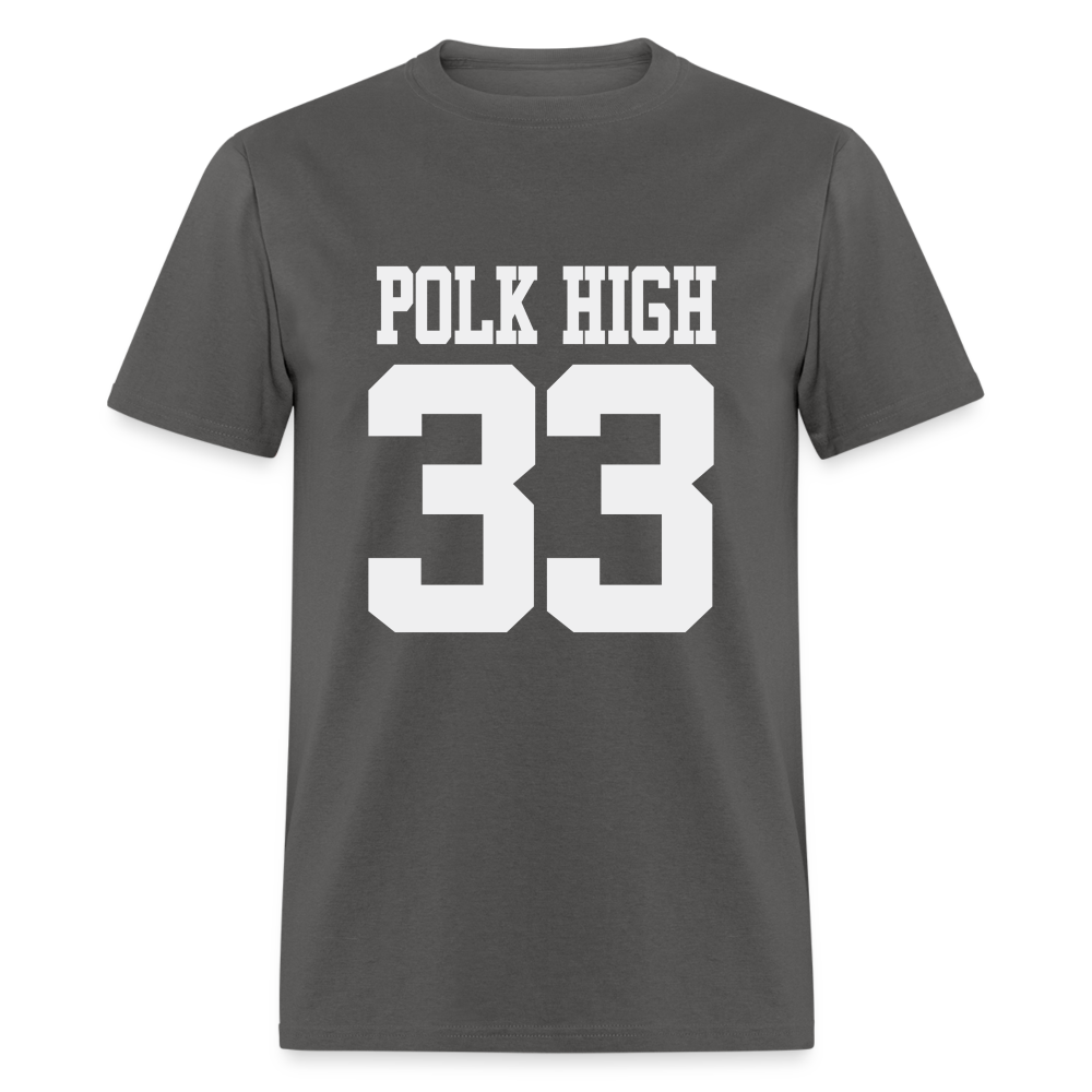 Polk High Front Print and (Back Print) Unisex Classic T-Shirt - charcoal