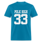 Polk High Front Print and (Back Print) Unisex Classic T-Shirt - turquoise