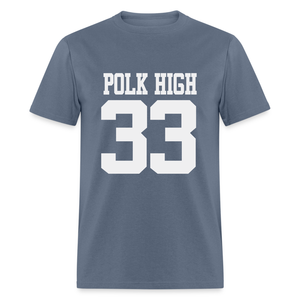 Polk High Front Print and (Back Print) Unisex Classic T-Shirt - denim