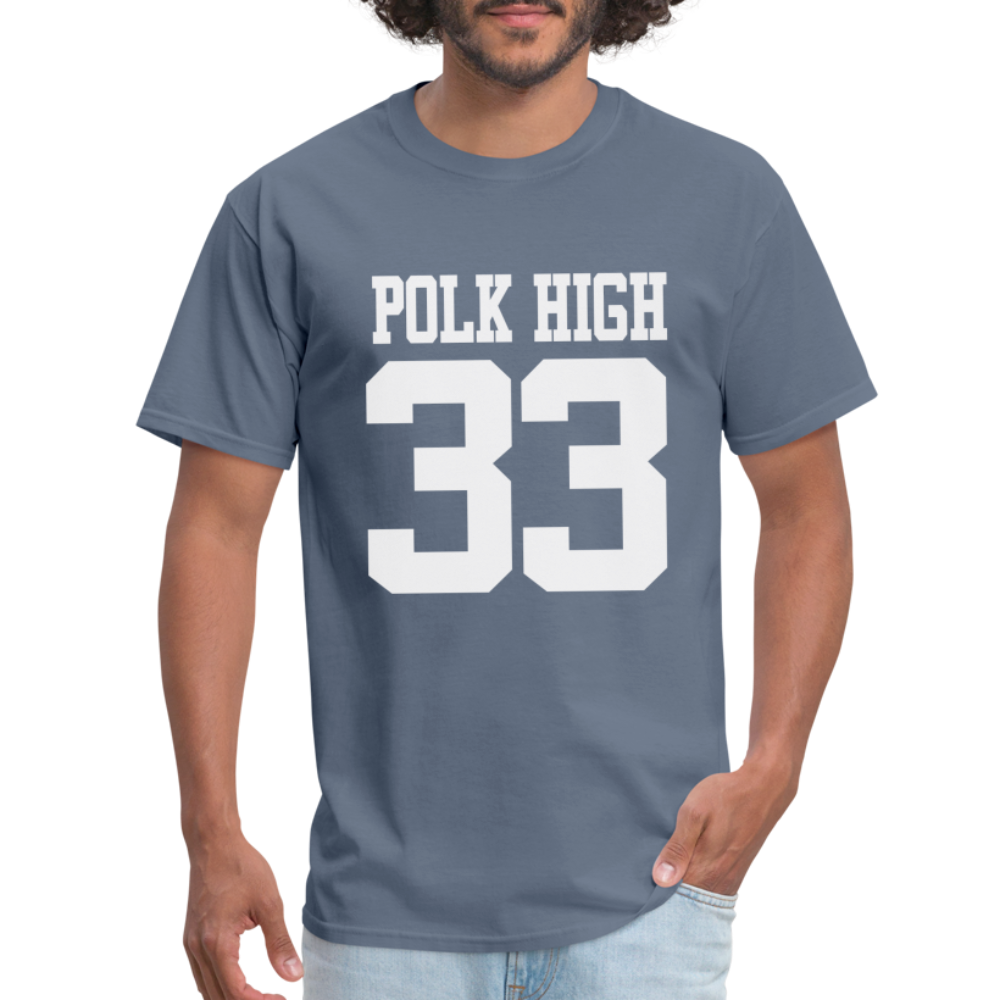 Polk High Front Print and (Back Print) Unisex Classic T-Shirt - denim