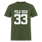 Polk High Front Print and (Back Print) Unisex Classic T-Shirt - military green