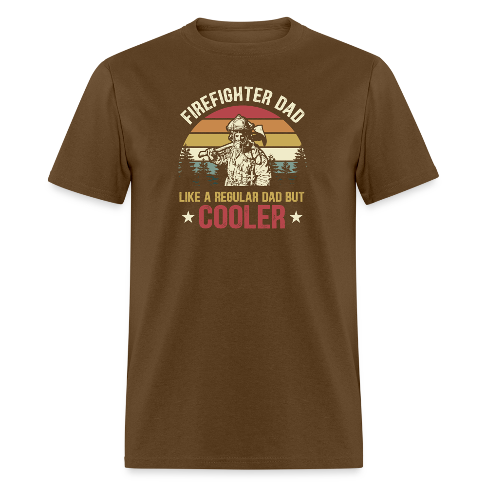 Firefighter Dad Classic T-Shirt - brown