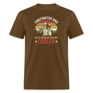 Firefighter Dad Classic T-Shirt - brown