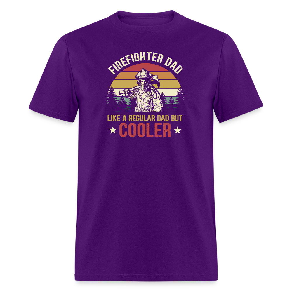 Firefighter Dad Classic T-Shirt - purple