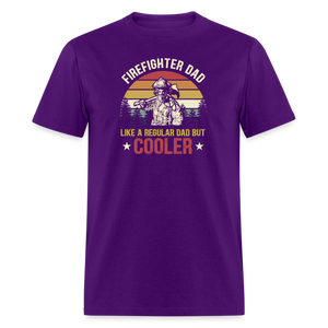 Firefighter Dad Classic T-Shirt - purple