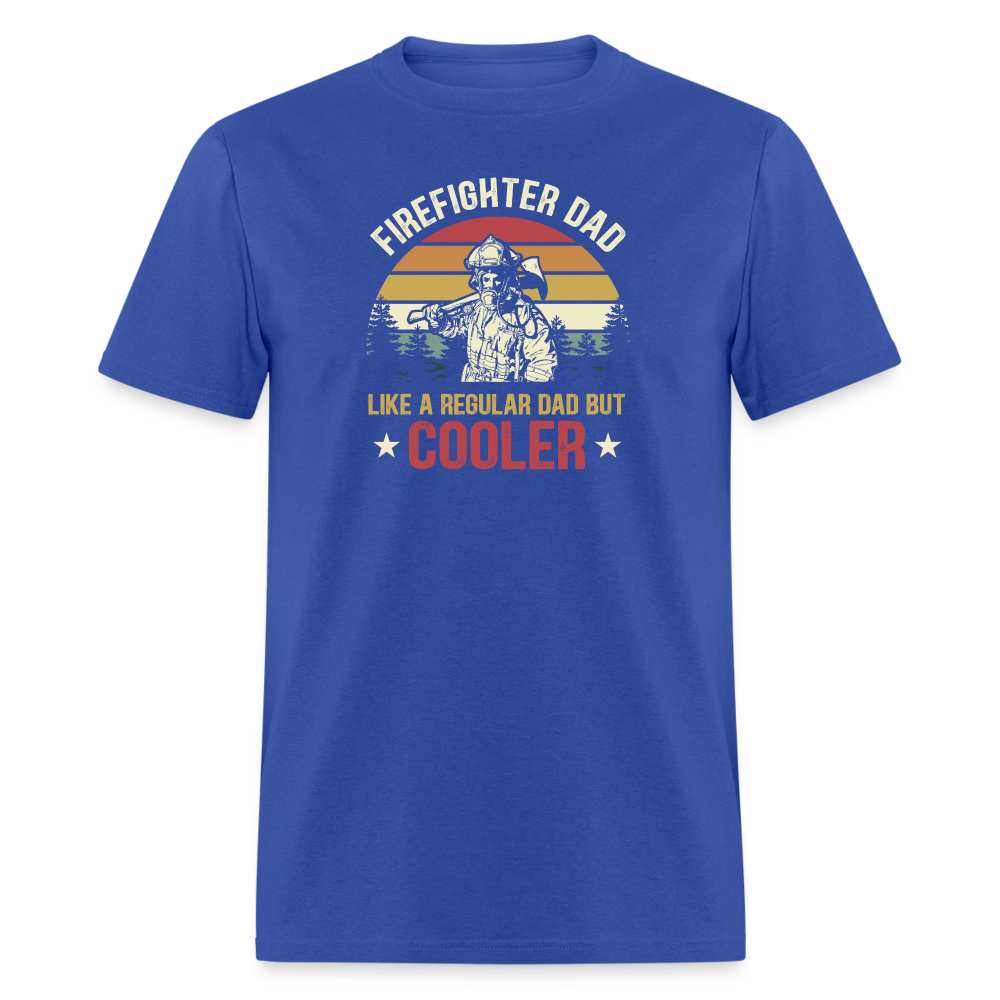 Firefighter Dad Classic T-Shirt - royal blue