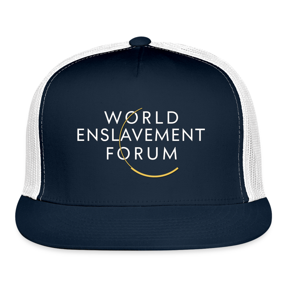 World Enslavement Forum Trucker Cap - navy/white