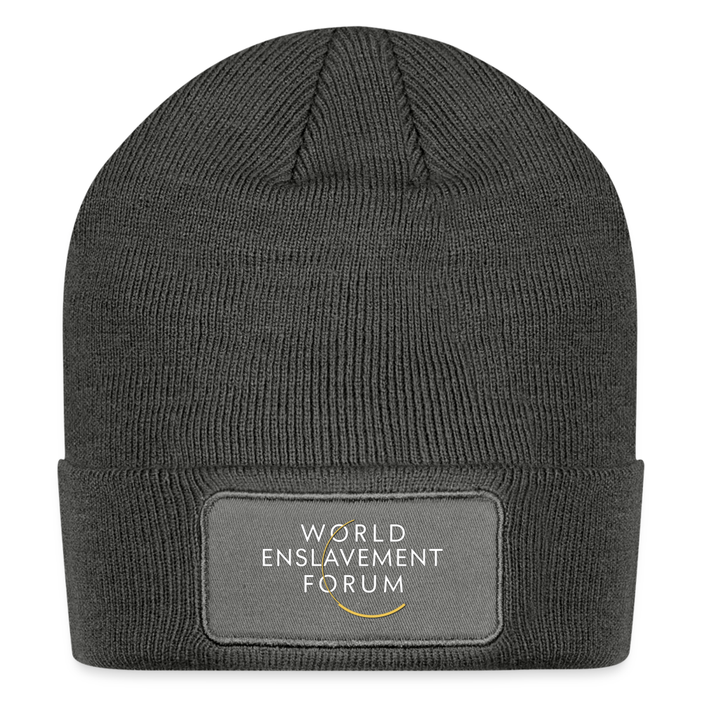 World Enslavement Forum Patch Beanie - charcoal grey