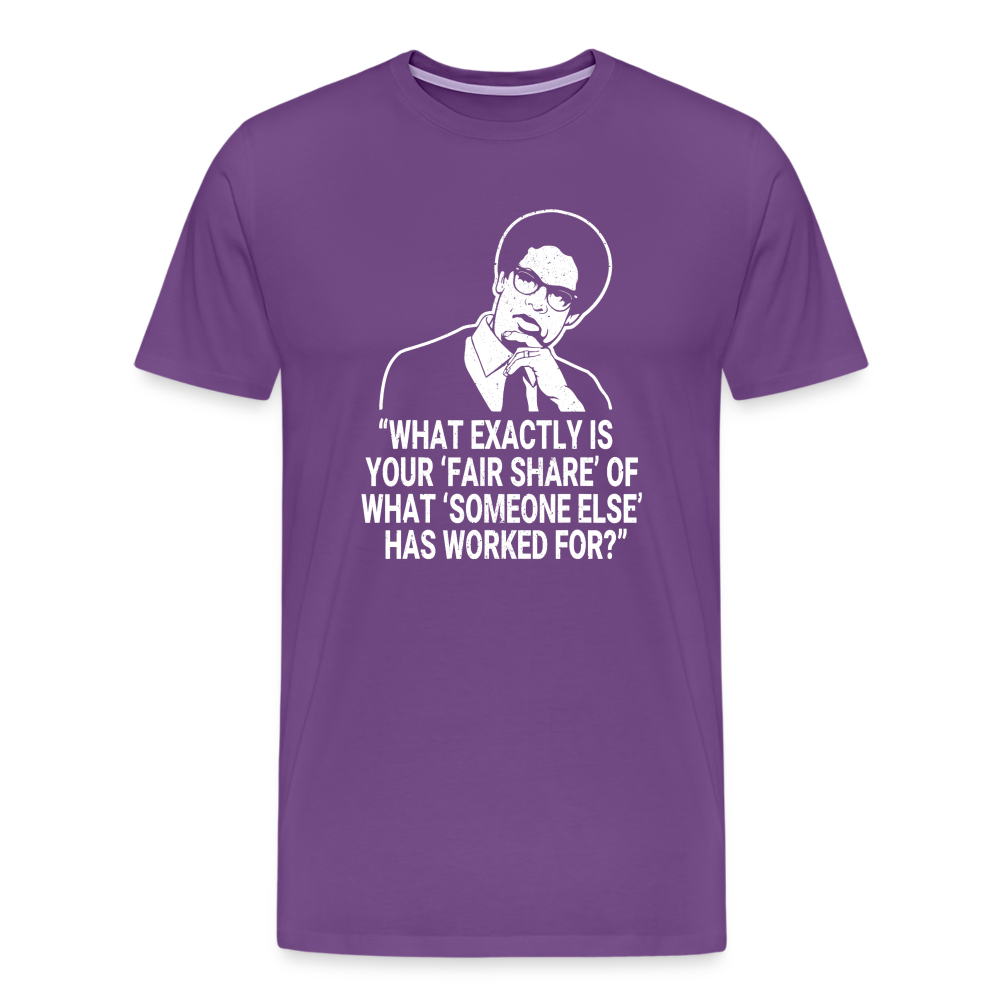 Fair Share - Thomas Sowell Quote Men's Premium T-Shirt - purple