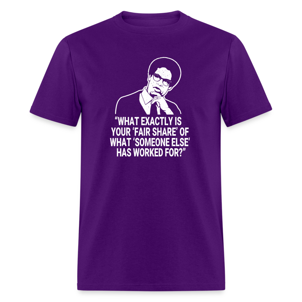 Fair Share - Thomas Sowell Quote Classic T-Shirt - purple