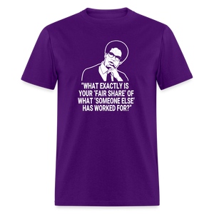 Fair Share - Thomas Sowell Quote Classic T-Shirt - purple