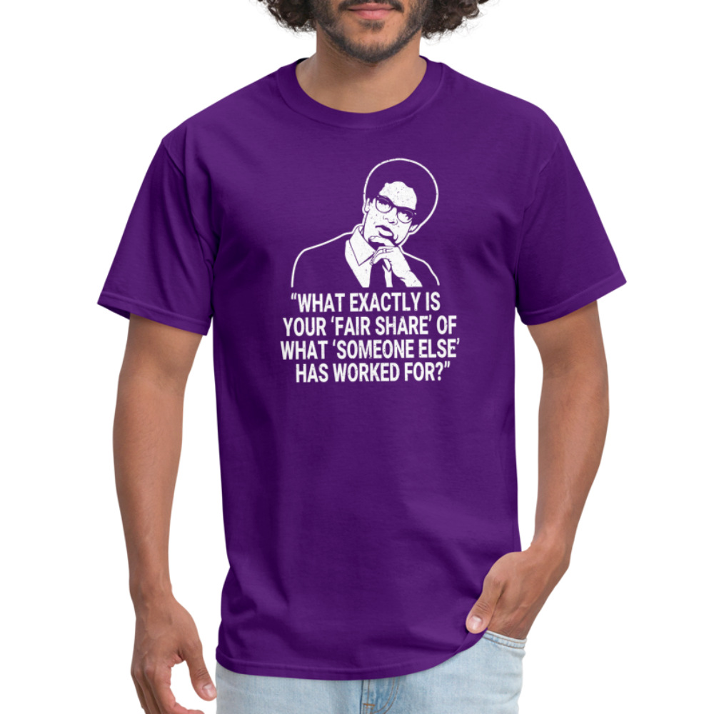 Fair Share - Thomas Sowell Quote Classic T-Shirt - purple