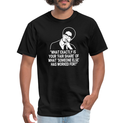 Fair Share - Thomas Sowell Quote Classic T-Shirt - black