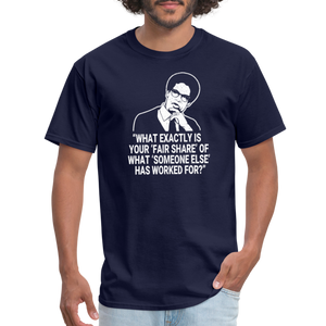 Fair Share - Thomas Sowell Quote Classic T-Shirt - navy