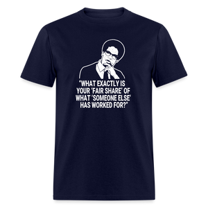 Fair Share - Thomas Sowell Quote Classic T-Shirt - navy