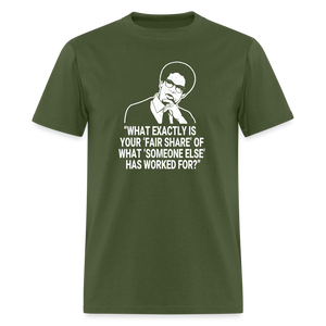 Fair Share - Thomas Sowell Quote Classic T-Shirt - military green