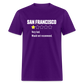 Review of San Francisco Unisex Classic T-Shirt - purple