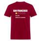 Review of San Francisco Unisex Classic T-Shirt - dark red