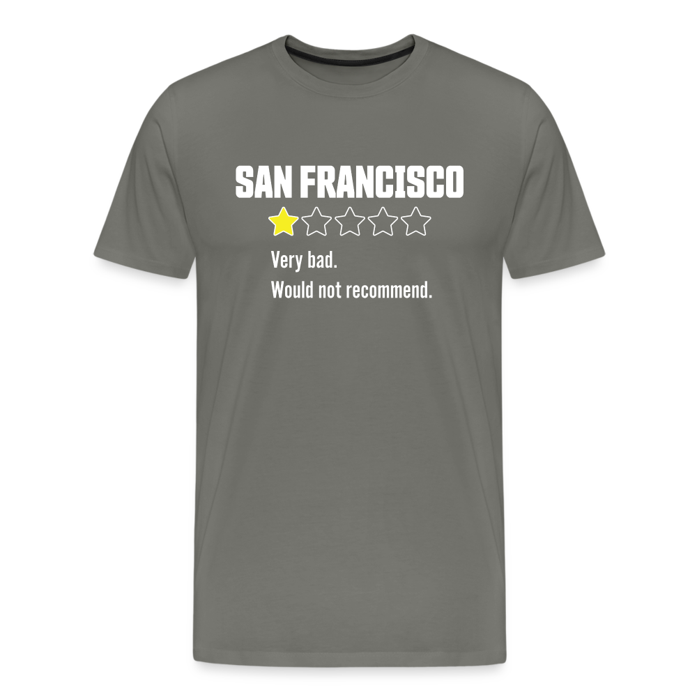 Review of San Francisco Men's Premium T-Shirt - asphalt gray