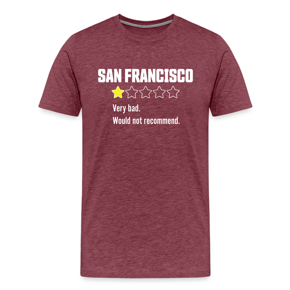 Review of San Francisco Men's Premium T-Shirt - heather burgundy