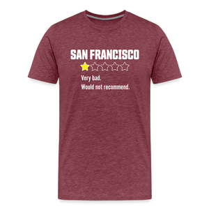 Review of San Francisco Men's Premium T-Shirt - heather burgundy