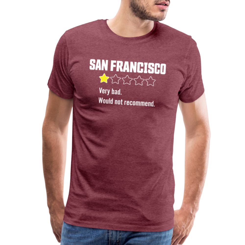 Review of San Francisco Men's Premium T-Shirt - heather burgundy