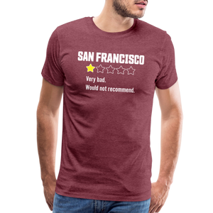 Review of San Francisco Men's Premium T-Shirt - heather burgundy