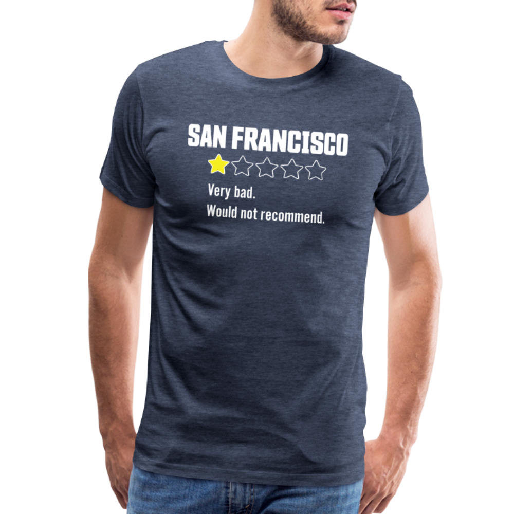 Review of San Francisco Men's Premium T-Shirt - heather blue