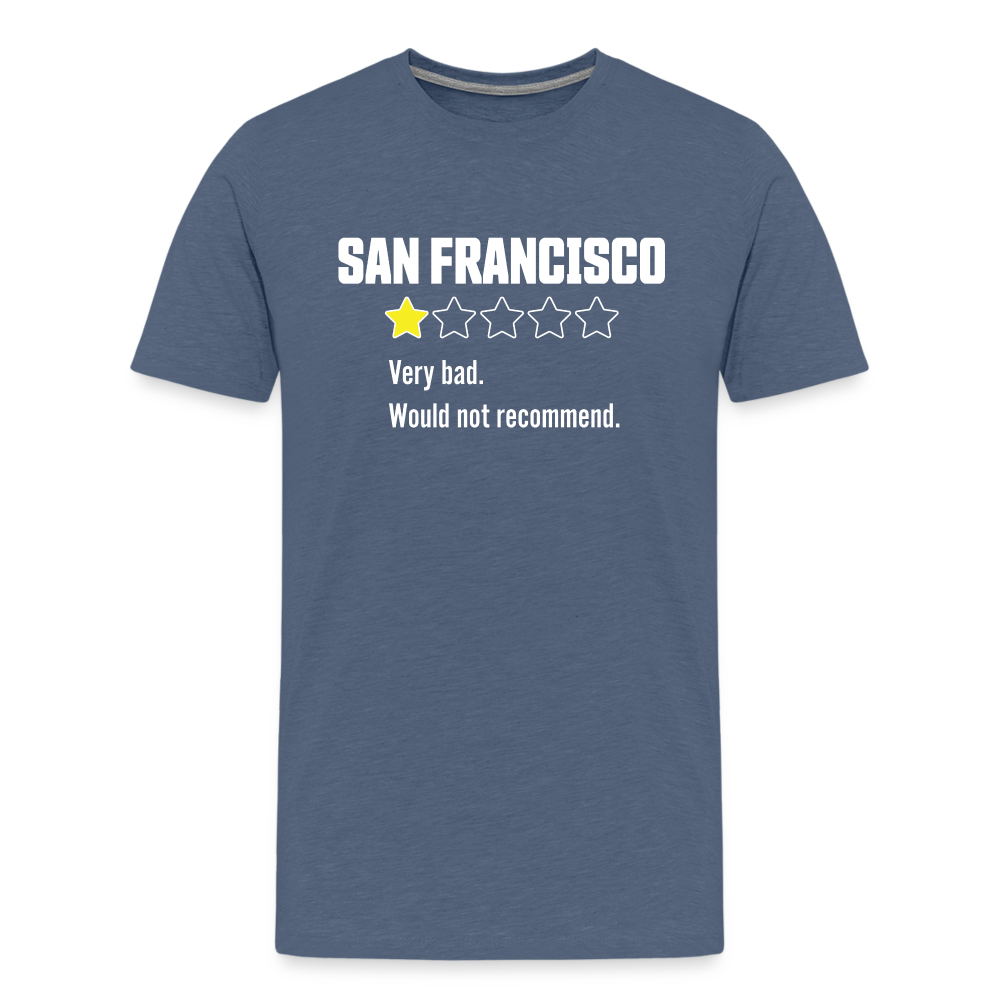 Review of San Francisco Men's Premium T-Shirt - heather blue