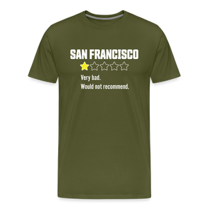 Review of San Francisco Men's Premium T-Shirt - olive green